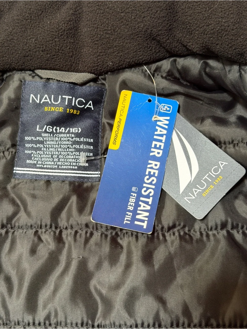Nautica Kids Hooded Puffer Jacket - Dark Gray